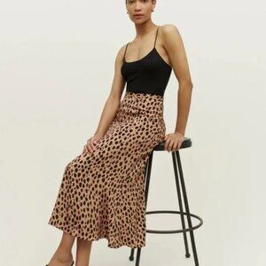 Reformation Bea Midi Skirt Spots - Size 8